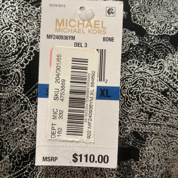 Michael Kors Womens Foil Paisley Wrap Blouse - Picture 16 of 16